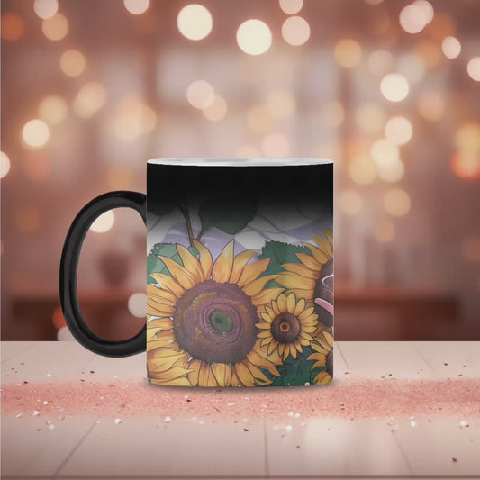 Sunflower blue gal magic mug
