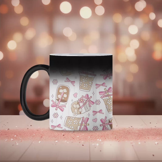 Bow iced coffee magic mug