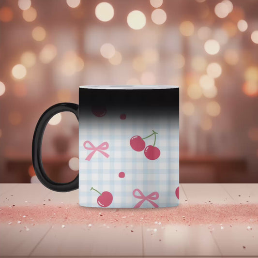 Blue cherry mix magic mug