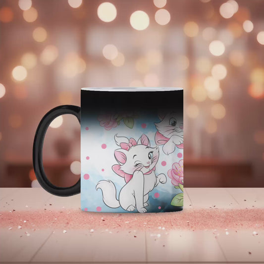 White cat magic mug