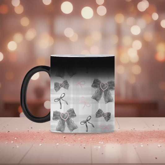 Black bow magic mug