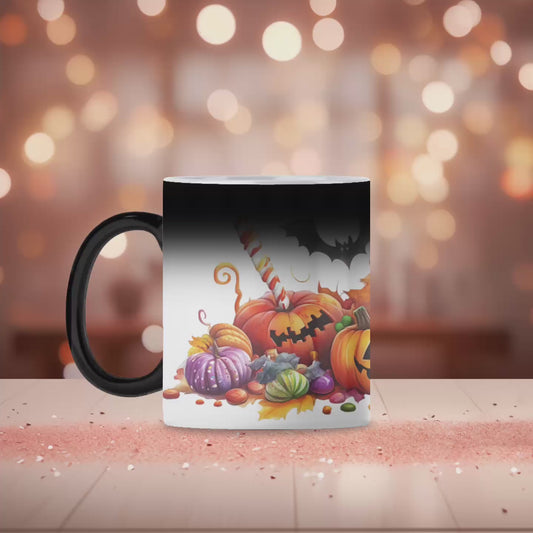 Skull pumpkin magic mug